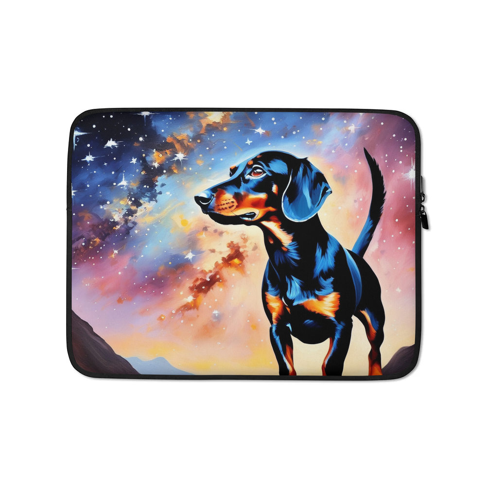PugMug Custom Black Dachshund Laptop Sleeve