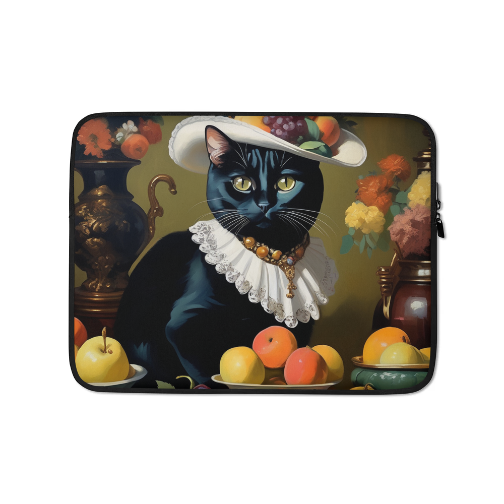 PugMug Custom Black American Shorthair Cat Laptop Sleeve