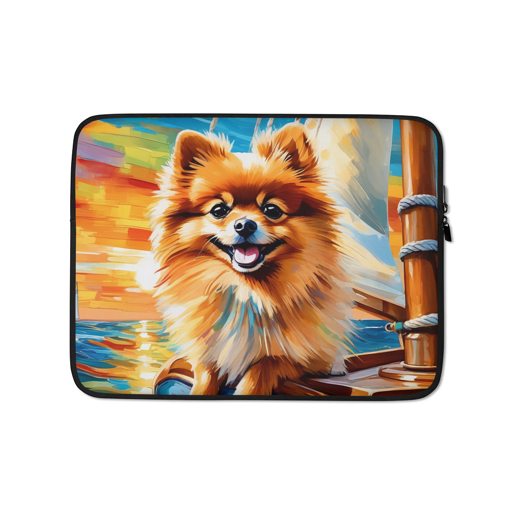 PugMug Custom Tan Pomeranian Laptop Sleeve