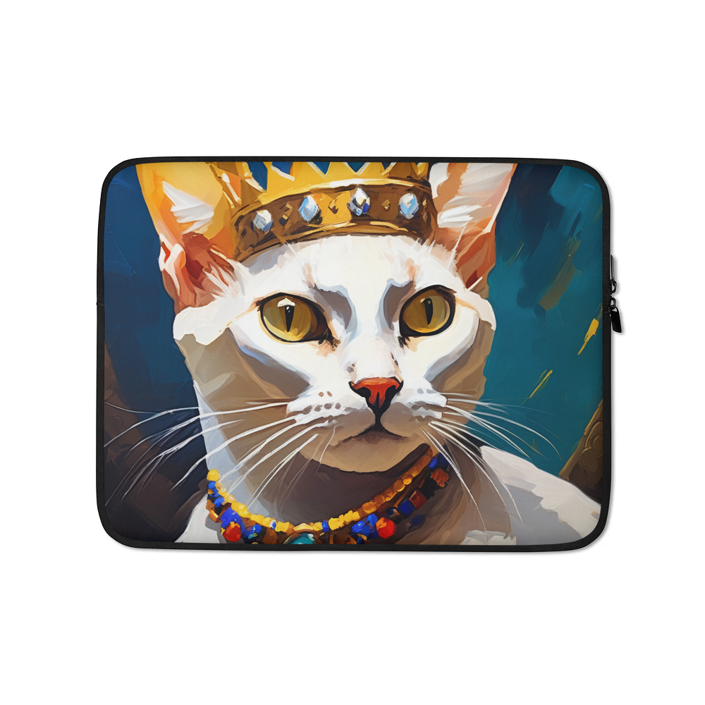PugMug Custom White Abyssinian Cat Laptop Sleeve