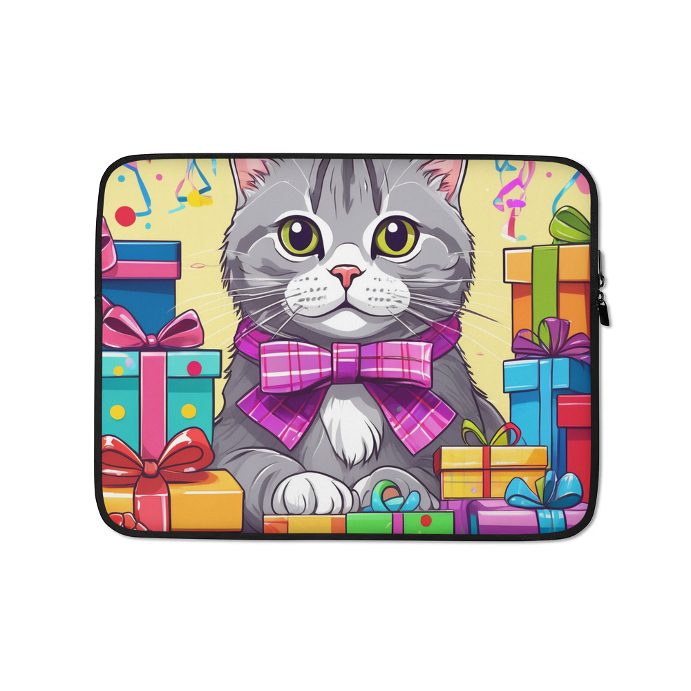 PugMug Custom Tabby Scottish Fold Cat Laptop Sleeve