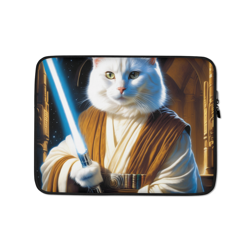 PugMug Custom White Companion Cat Laptop Sleeve