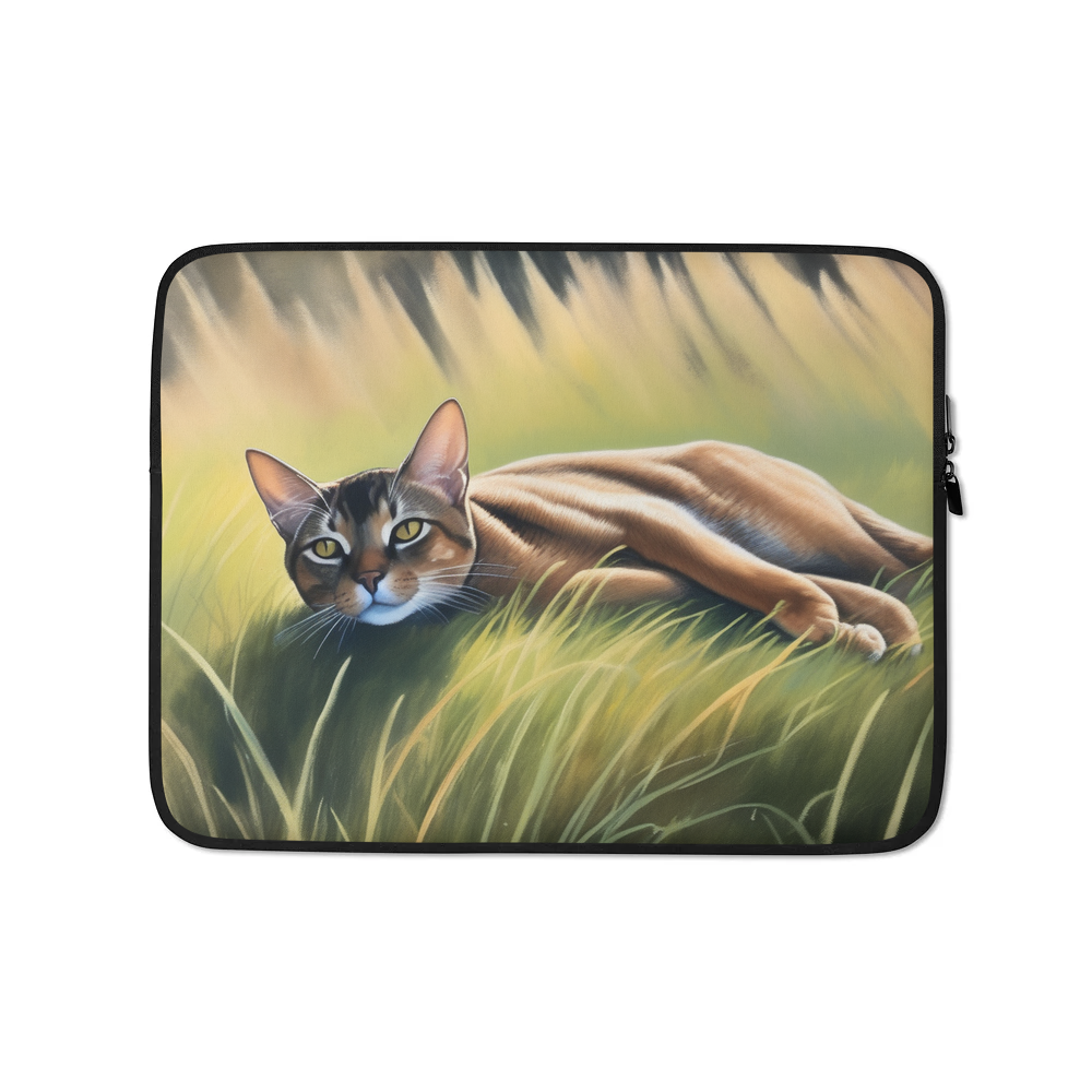 PugMug Custom Tabby Abyssinian Cat Laptop Sleeve