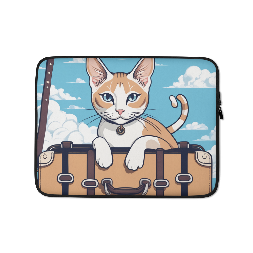 PugMug Custom White Abyssinian Cat Laptop Sleeve