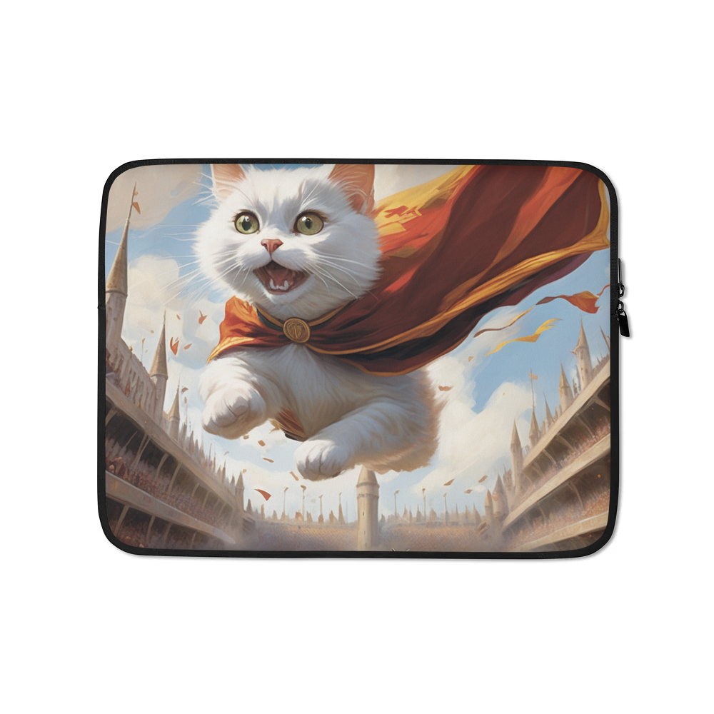 PugMug Custom White Companion Cat Laptop Sleeve