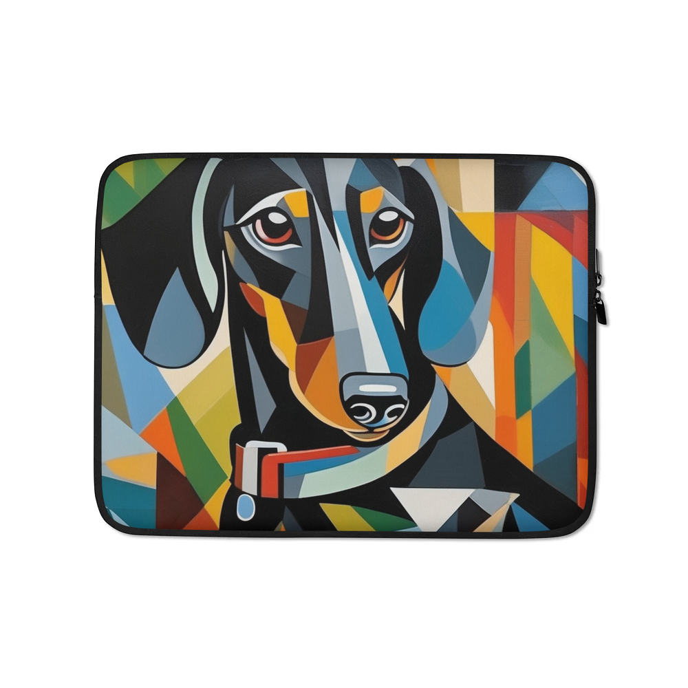 PugMug Custom Black Dachshund Laptop Sleeve