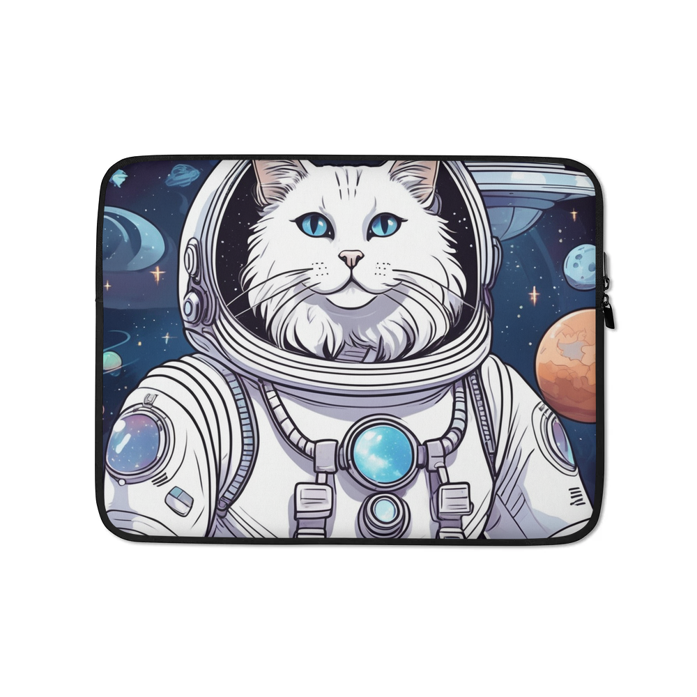 PugMug Custom White Companion Cat Laptop Sleeve