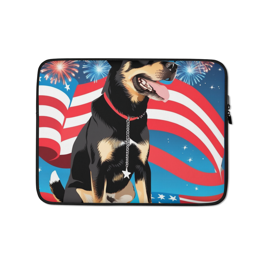 PugMug Custom Blue Laptop Sleeve