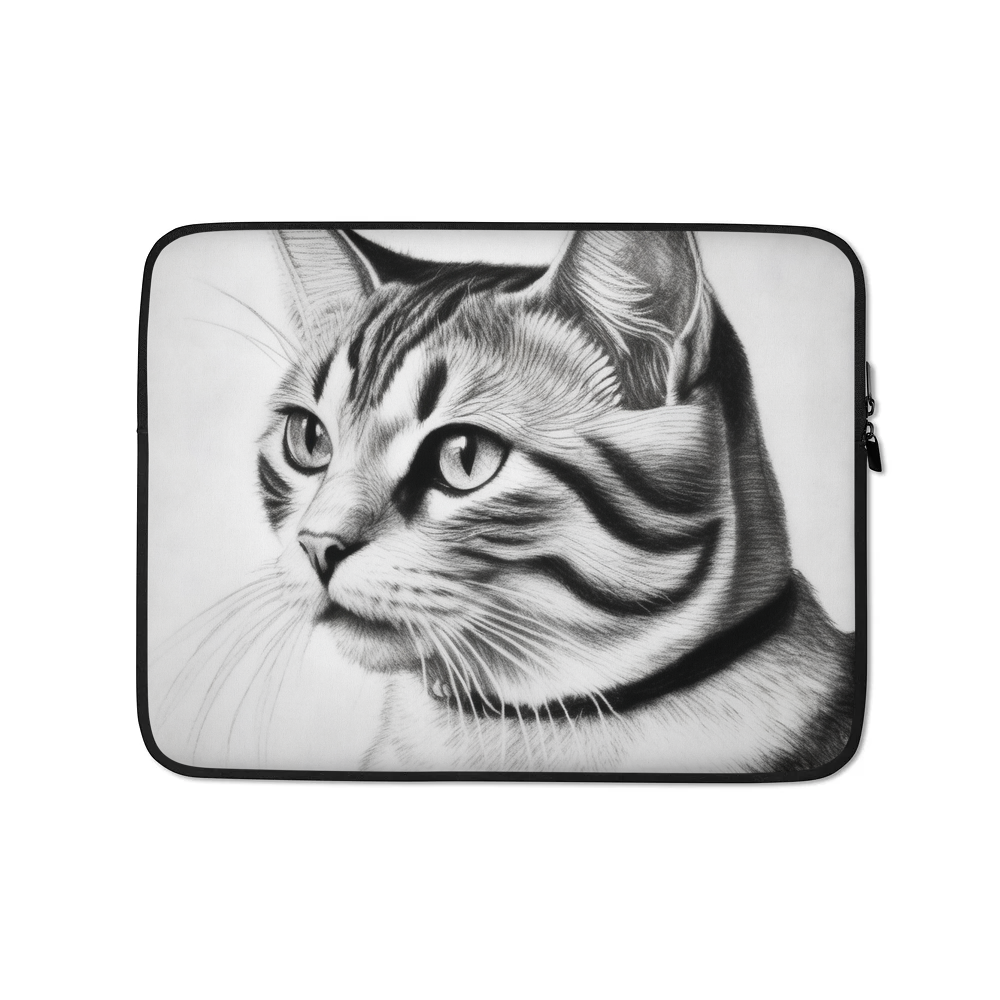 PugMug Custom White American Shorthair Cat Laptop Sleeve