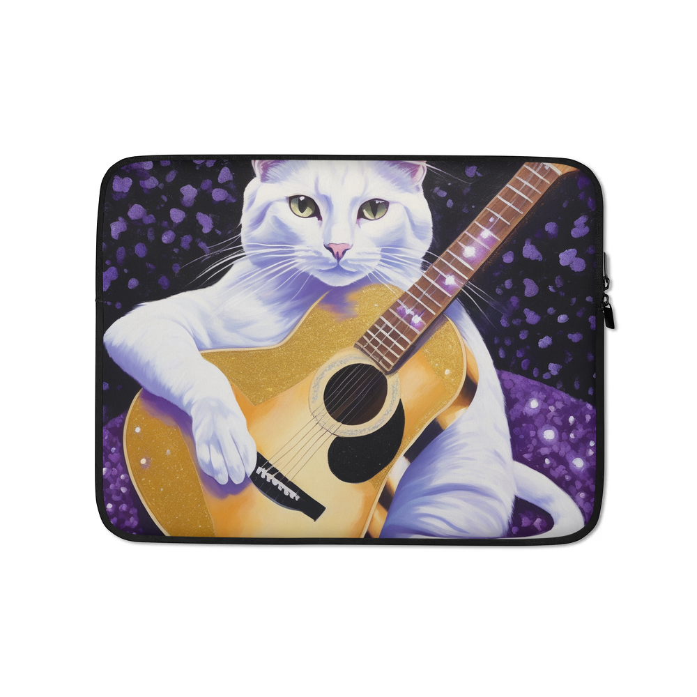 PugMug Custom White Companion Cat Laptop Sleeve