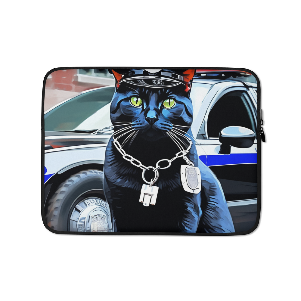 PugMug Custom Black American Shorthair Cat Laptop Sleeve