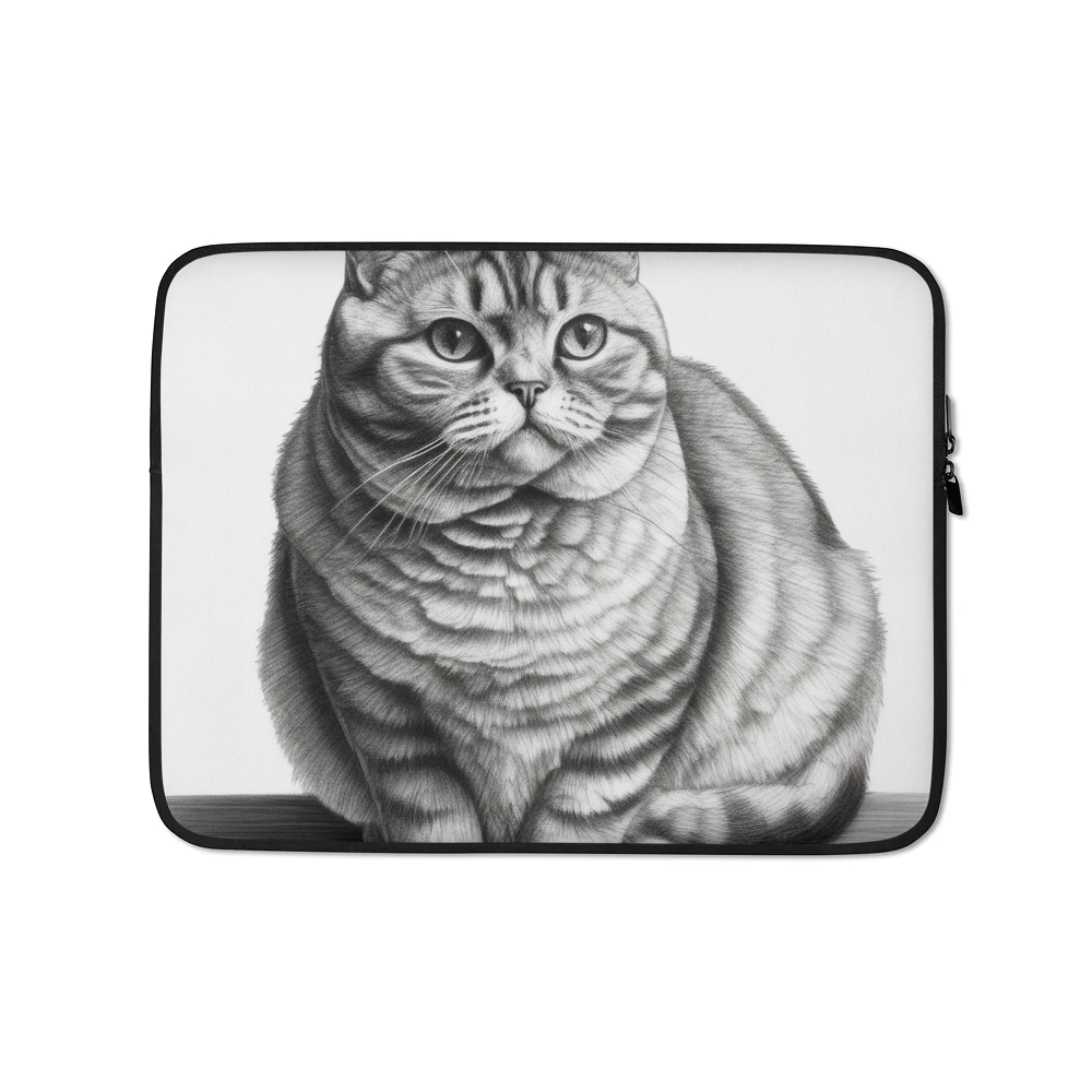 PugMug Custom Tabby British Shorthair Cat Laptop Sleeve