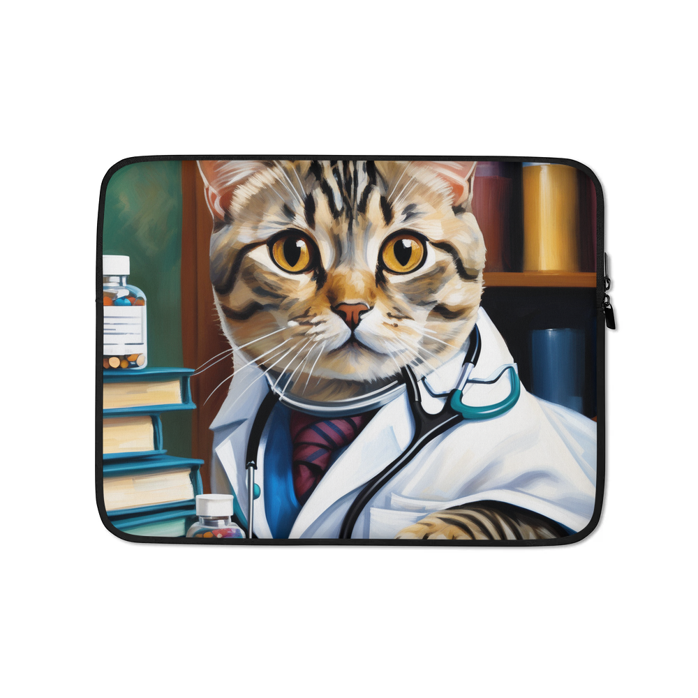 PugMug Custom Tabby Scottish Fold Cat Laptop Sleeve