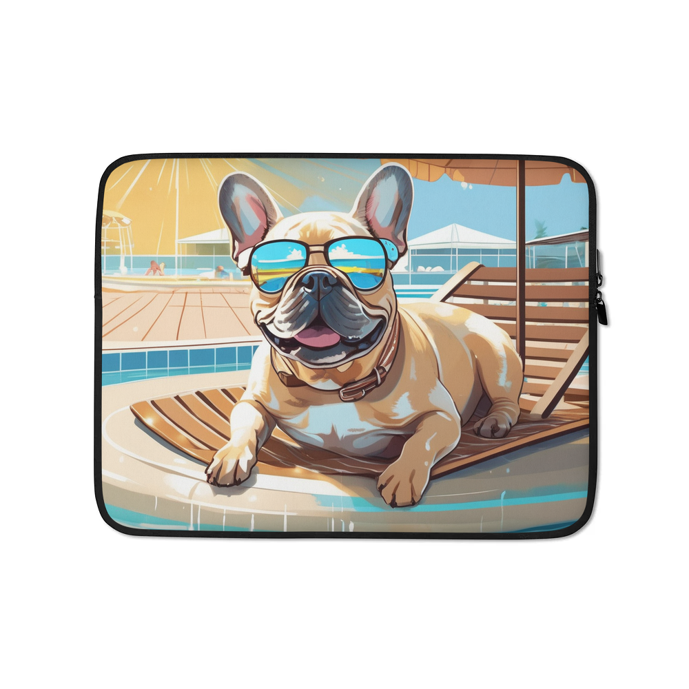 PugMug Custom Tan French Bulldog Laptop Sleeve