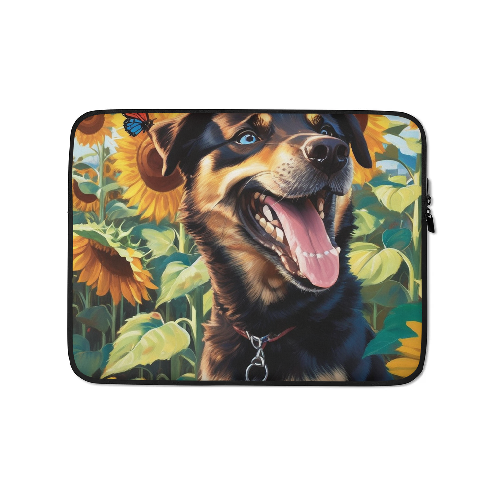 PugMug Custom Blue Laptop Sleeve