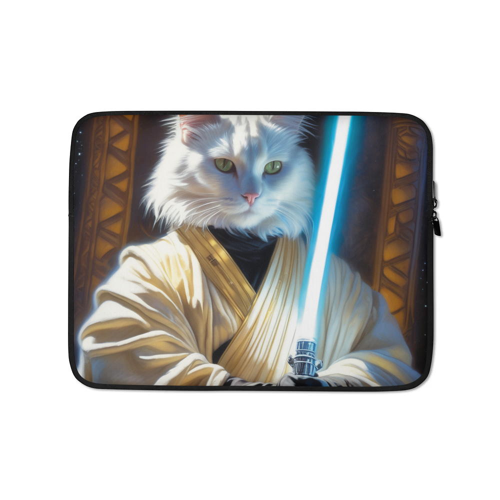 PugMug Custom White Companion Cat Laptop Sleeve