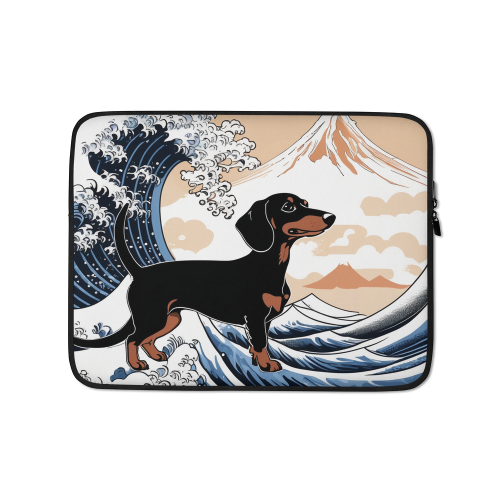 PugMug Custom Black Dachshund Laptop Sleeve