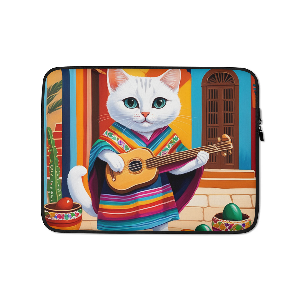 PugMug Custom White Exotic Cat Laptop Sleeve