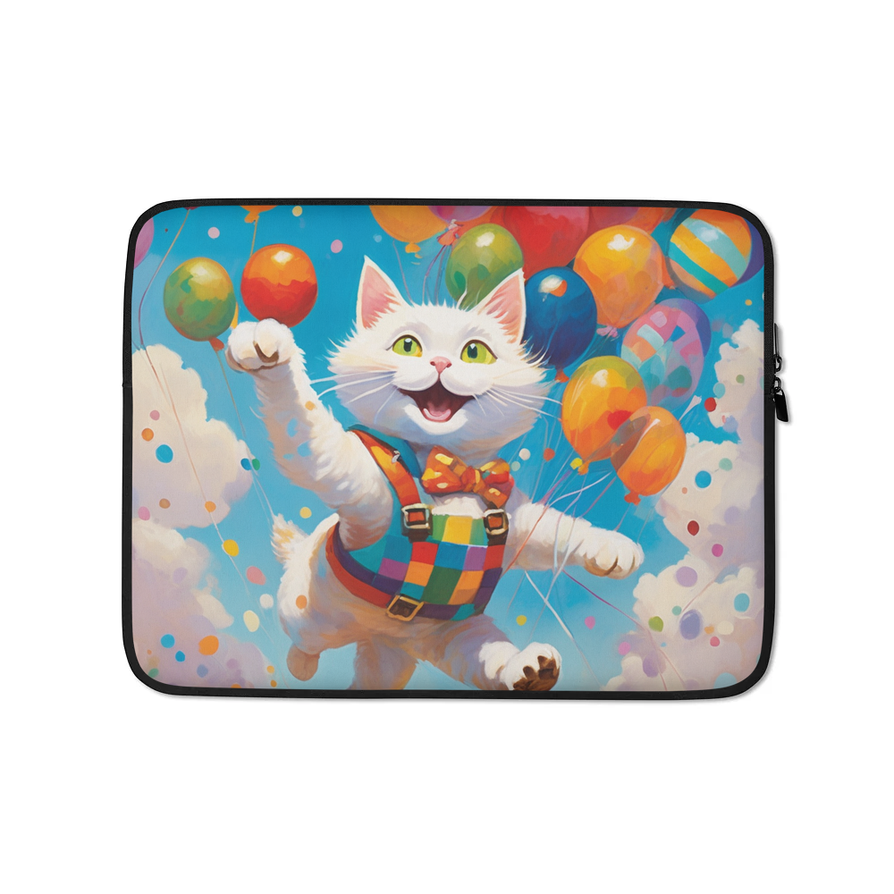 PugMug Custom White Companion Cat Laptop Sleeve