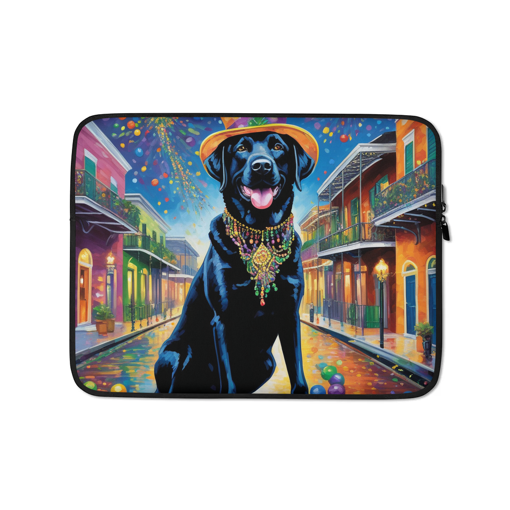 PugMug Custom Black Labrador Retriever Laptop Sleeve