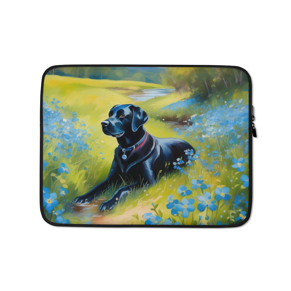 PugMug Custom Black Labrador Retriever Laptop Sleeve