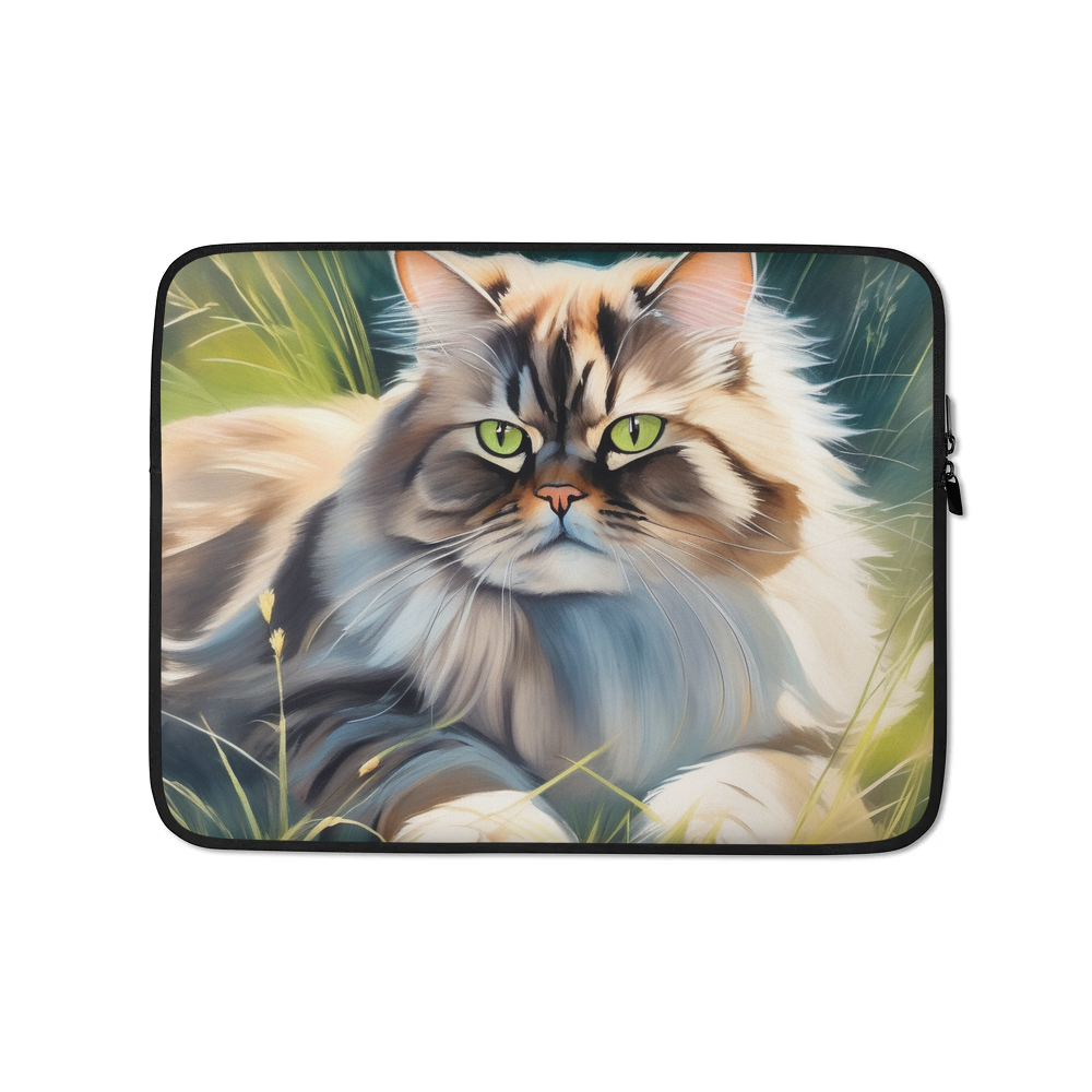 PugMug Custom Tabby Persian Cat Laptop Sleeve