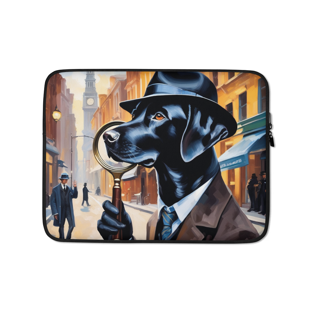 PugMug Custom Black Labrador Retriever Laptop Sleeve