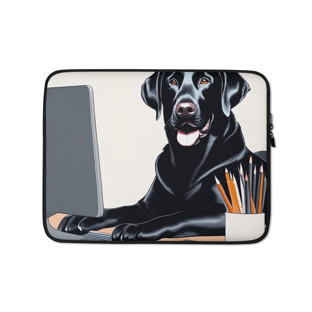 PugMug Custom Black Labrador Retriever Laptop Sleeve