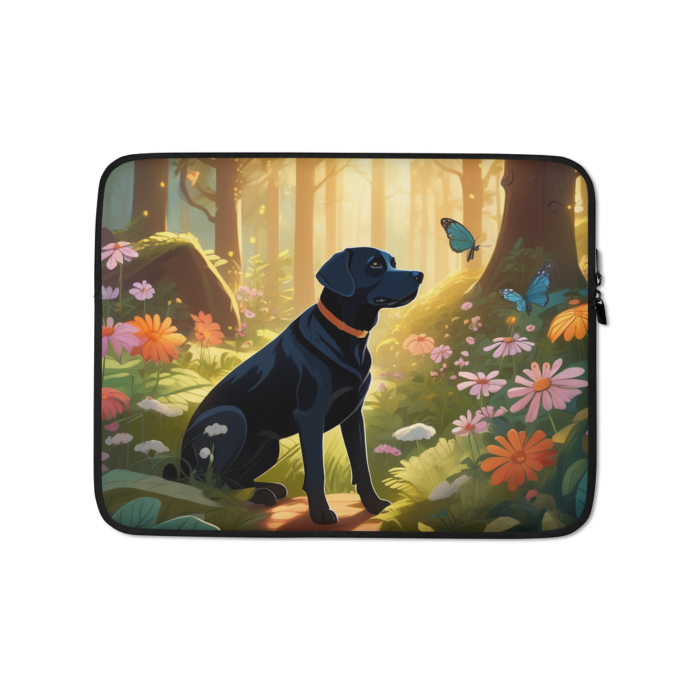 PugMug Custom Black Labrador Retriever Laptop Sleeve