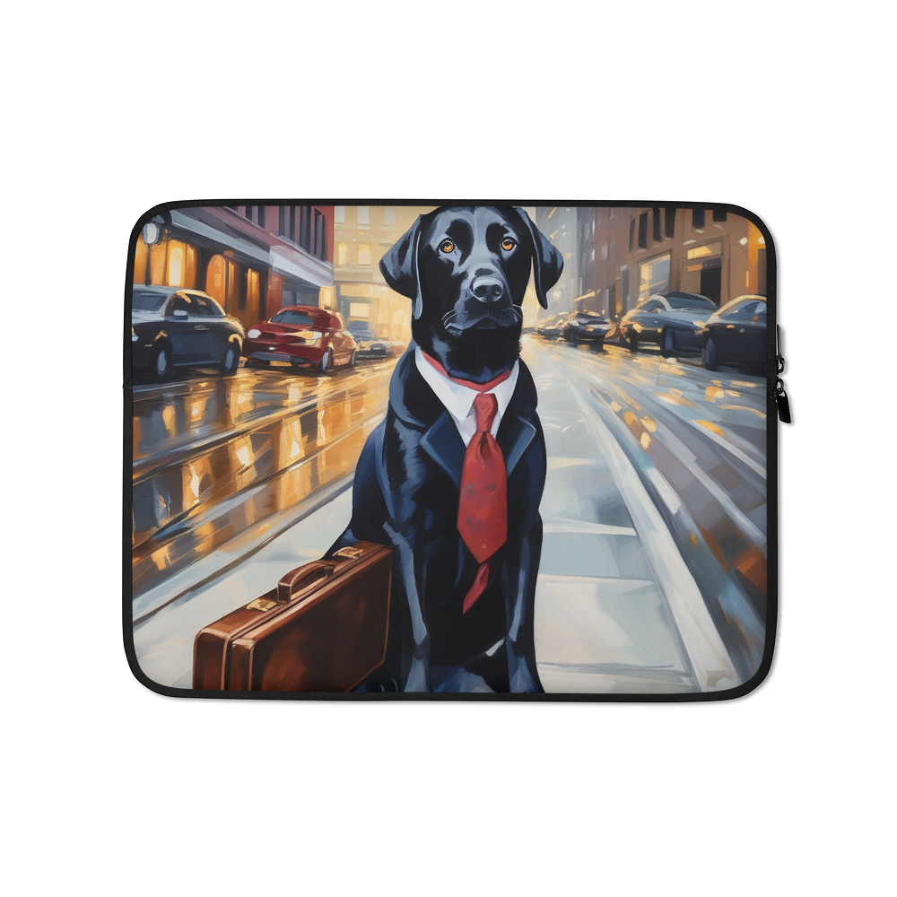 PugMug Custom Black Labrador Retriever Laptop Sleeve