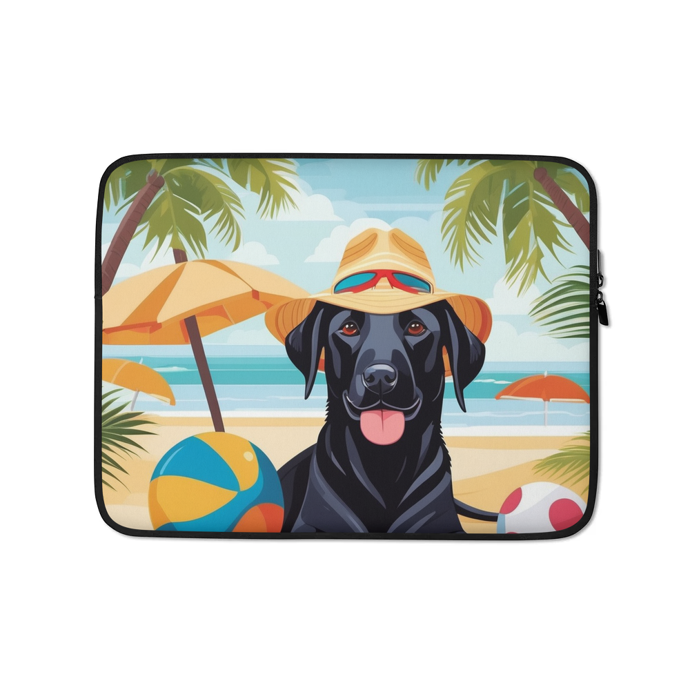PugMug Custom Black Labrador Retriever Laptop Sleeve