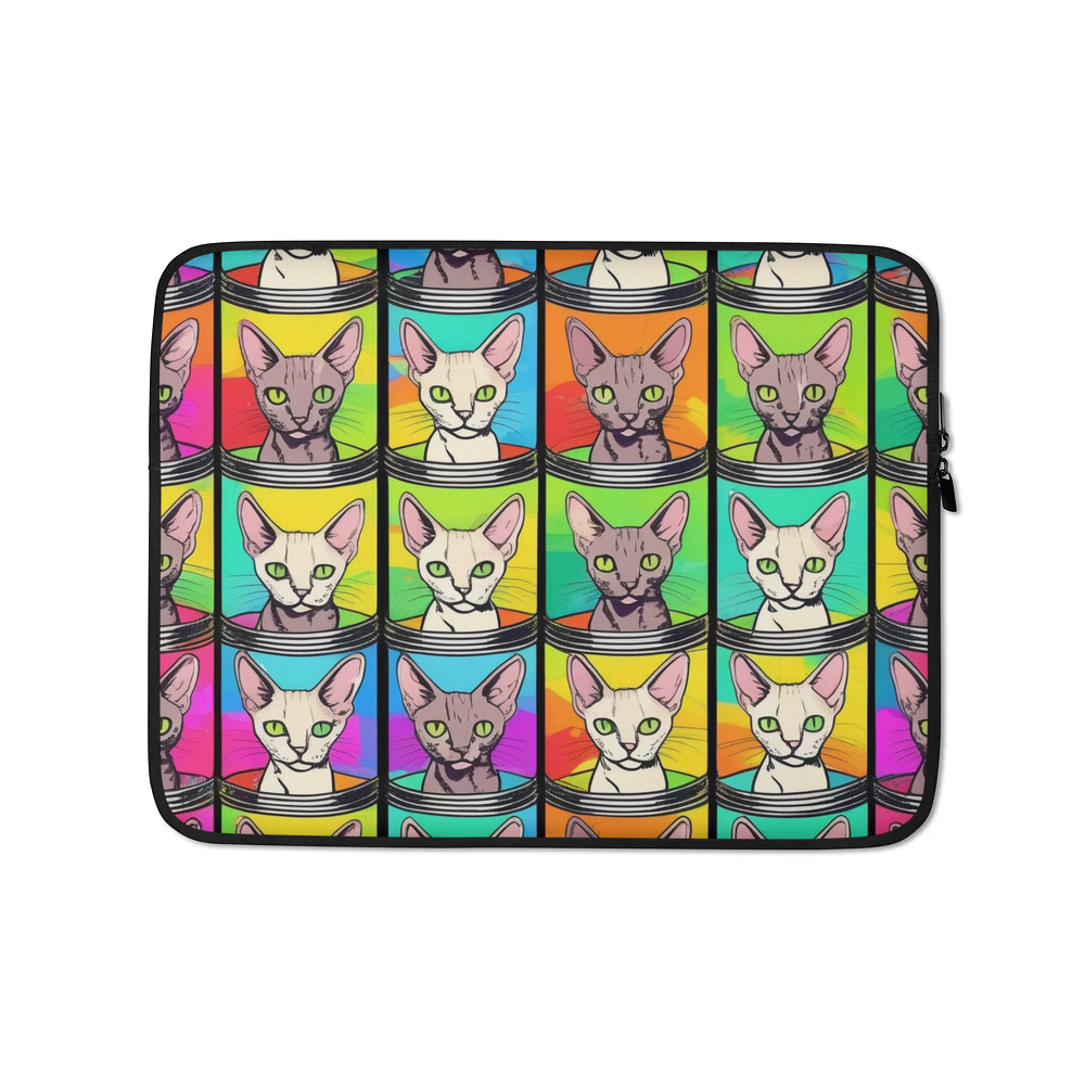 PugMug Custom Tabby Devon Rex Cat Laptop Sleeve