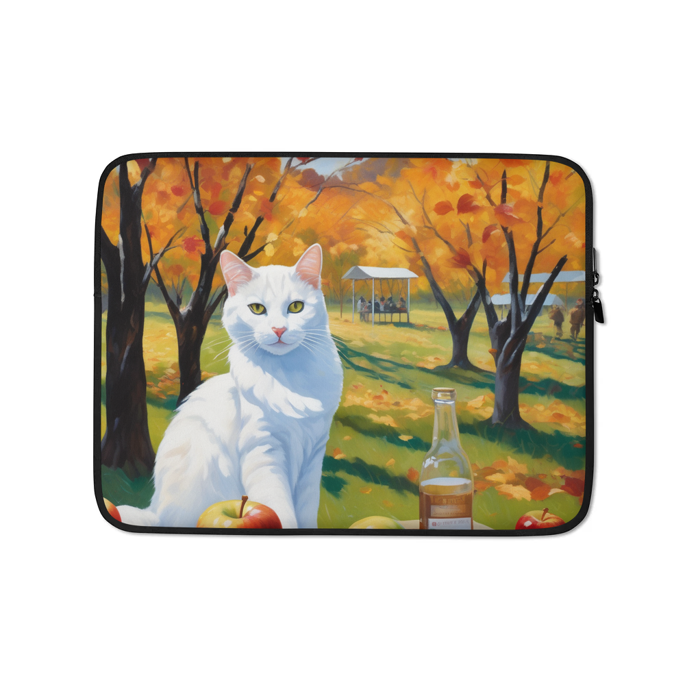 PugMug Custom White Companion Cat Laptop Sleeve