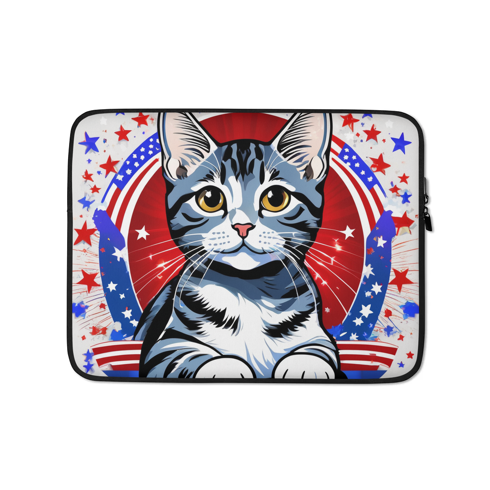 PugMug Custom Tabby American Shorthair Cat Laptop Sleeve