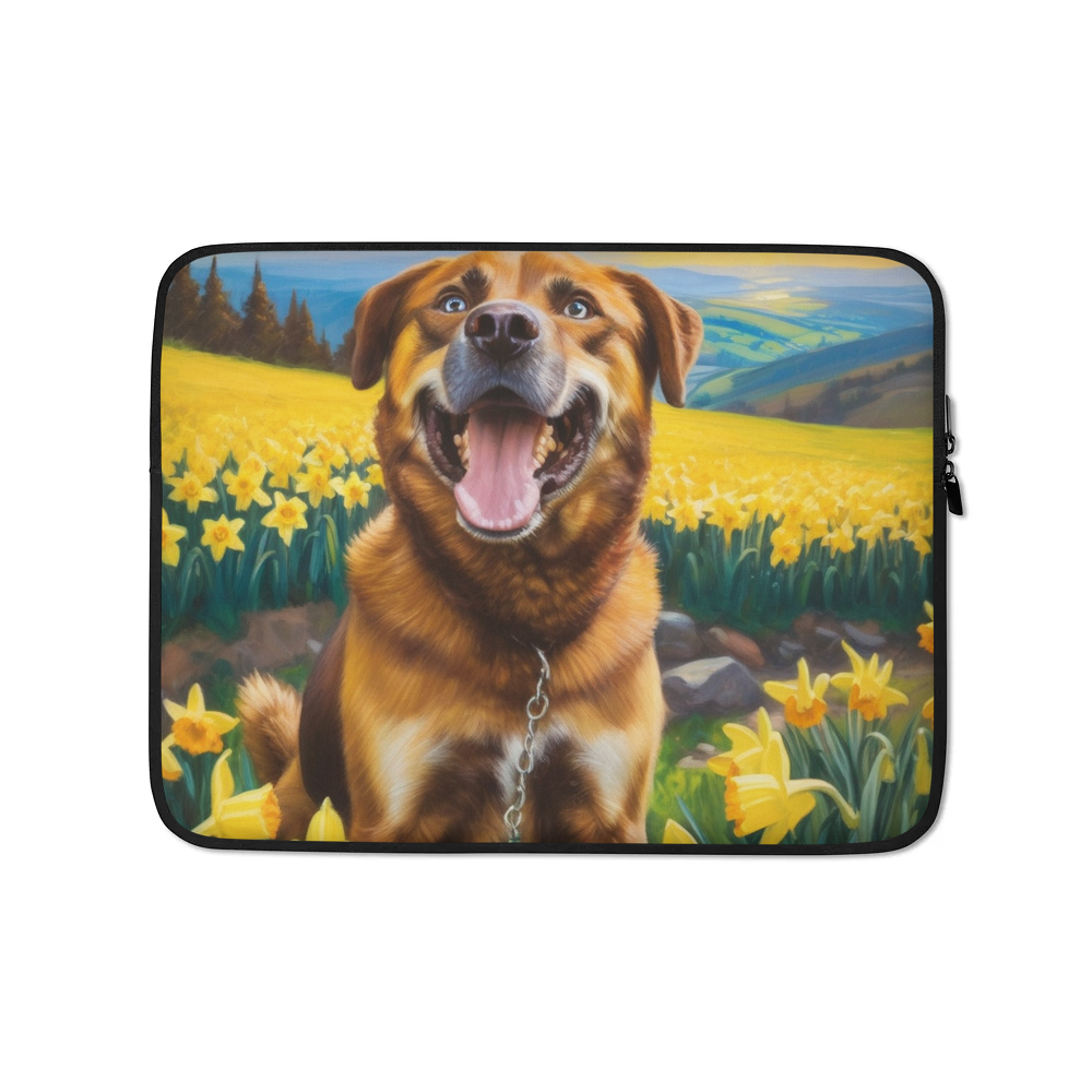 PugMug Custom Blue Laptop Sleeve