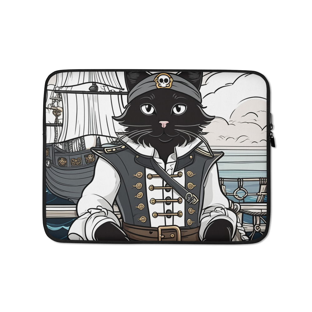 PugMug Custom Black Ragdoll Cat Laptop Sleeve