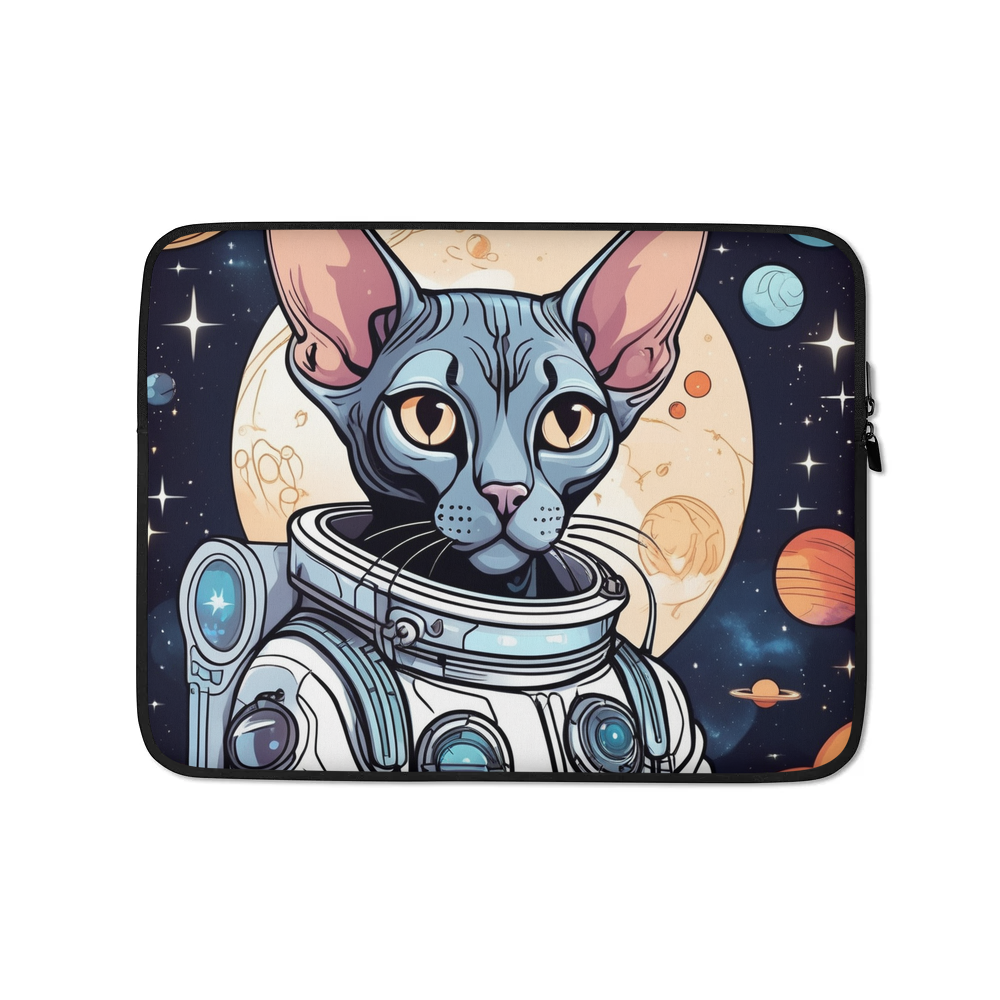 PugMug Custom Black Sphynx Cat Laptop Sleeve