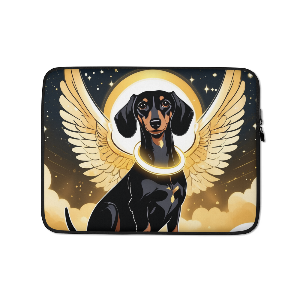 PugMug Custom Black Dachshund Laptop Sleeve