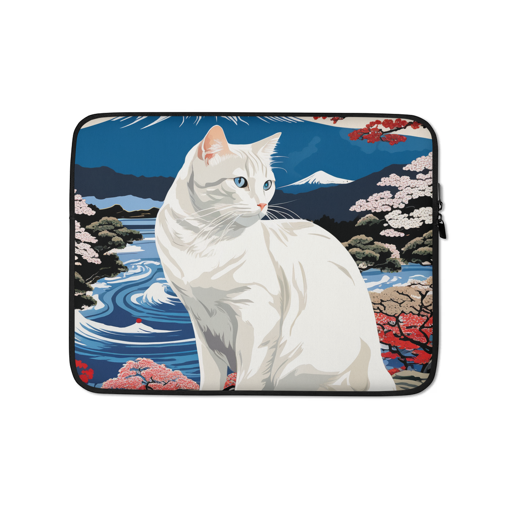 PugMug Custom White Companion Cat Laptop Sleeve