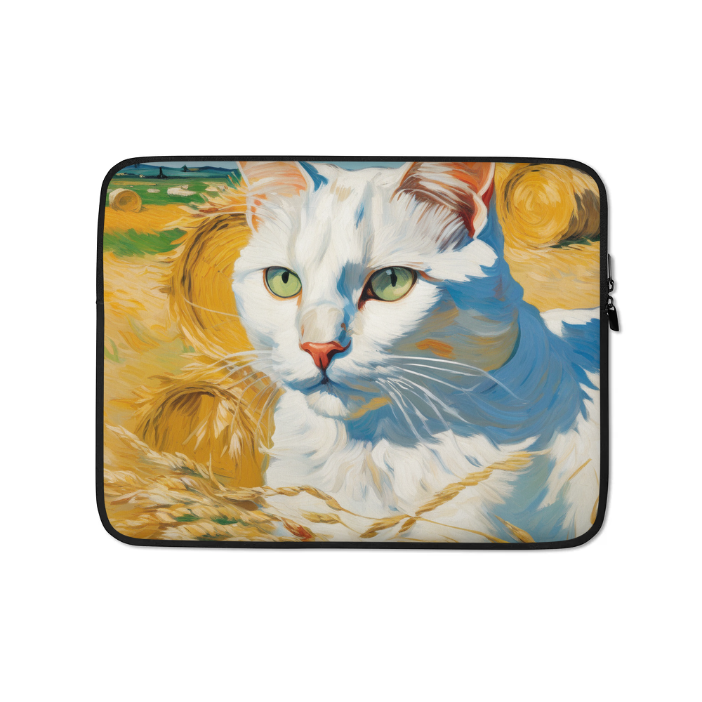 PugMug Custom White Companion Cat Laptop Sleeve