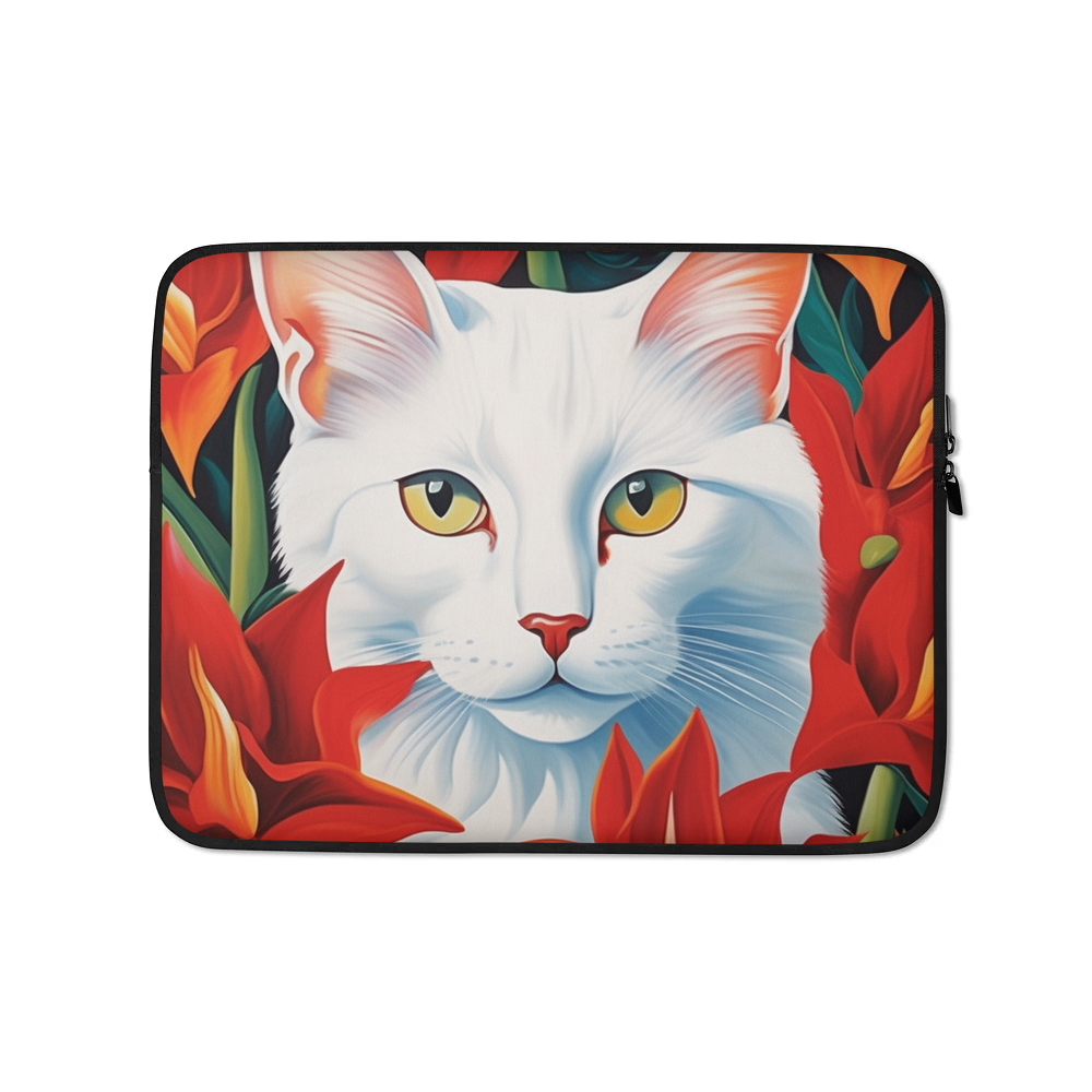 PugMug Custom White Companion Cat Laptop Sleeve