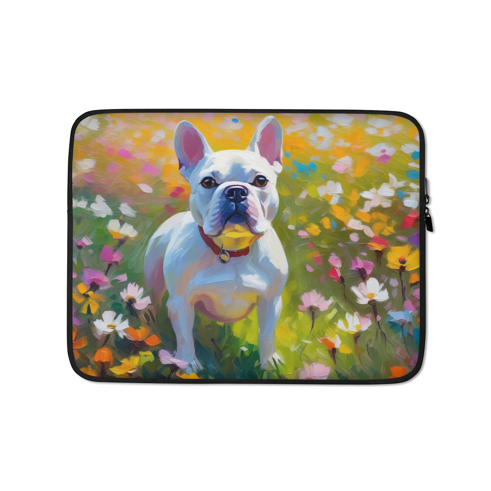 PugMug Custom White French Bulldog Laptop Sleeve