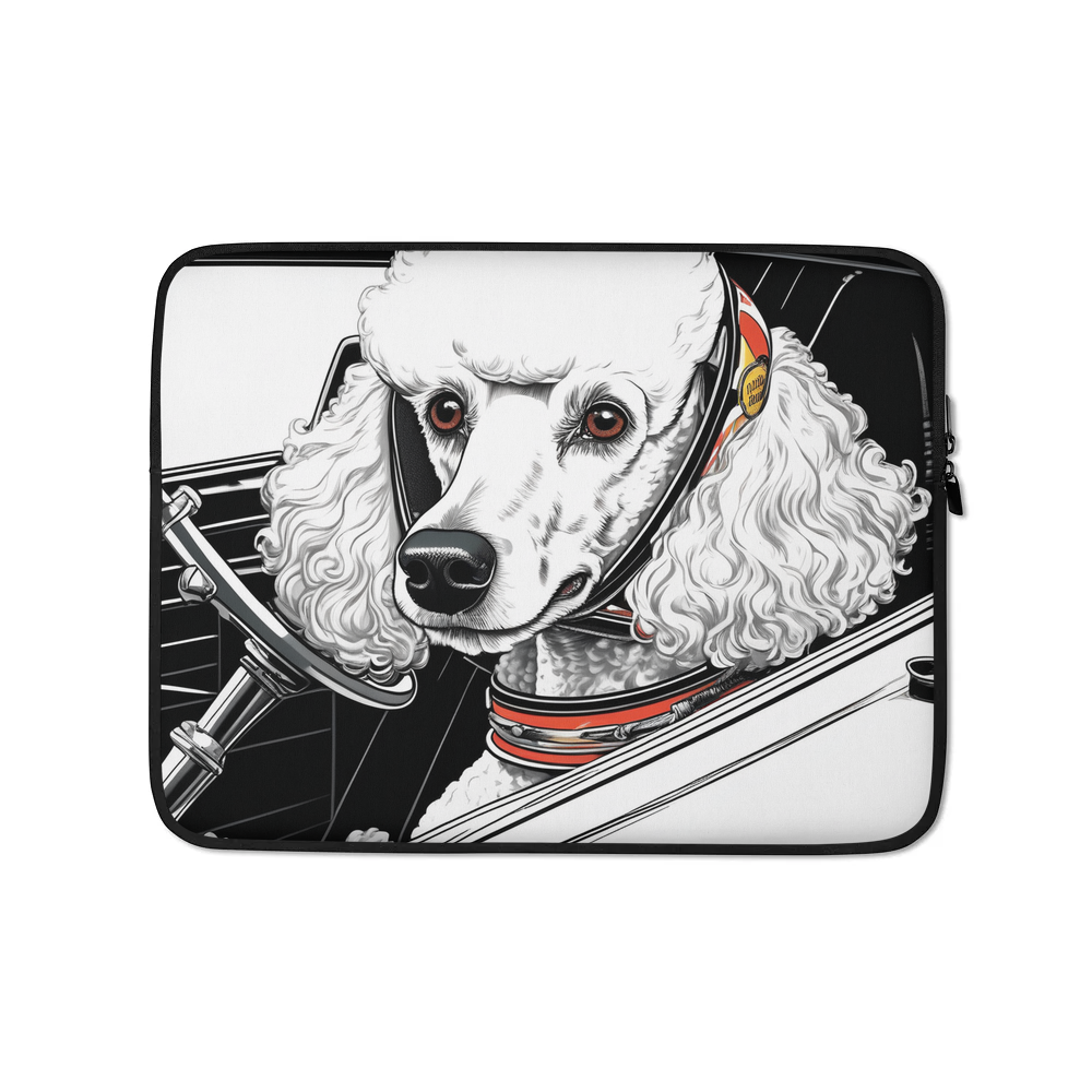PugMug Custom White Poodle Laptop Sleeve