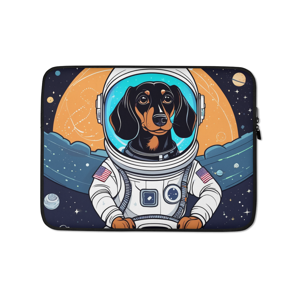 PugMug Custom Black Dachshund Laptop Sleeve