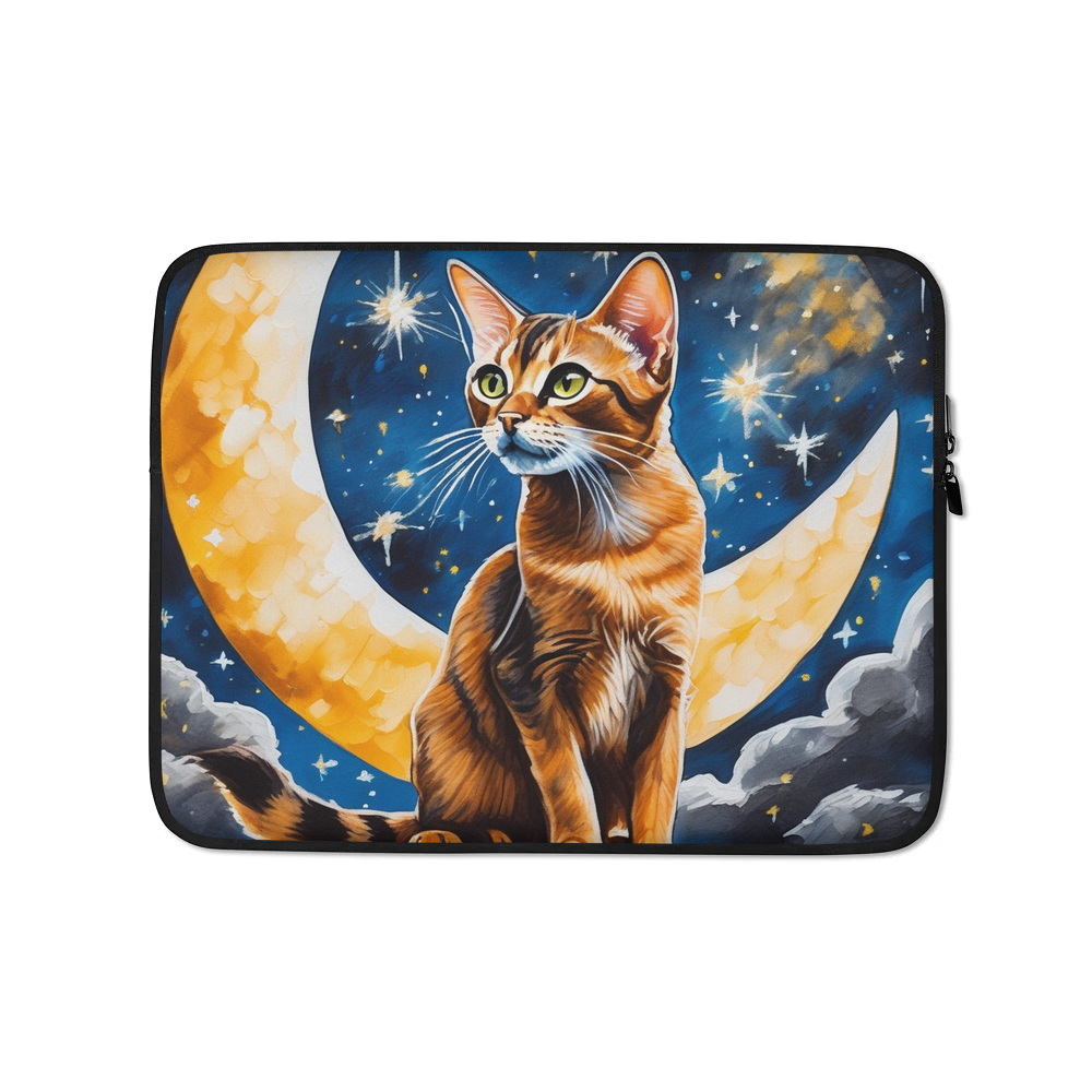 PugMug Custom Tabby Abyssinian Cat Laptop Sleeve