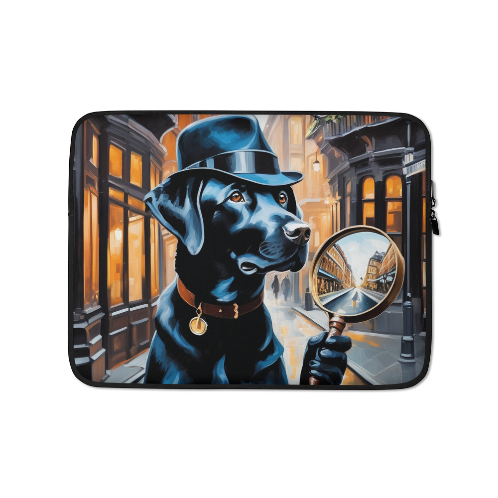 PugMug Custom Black Labrador Retriever Laptop Sleeve