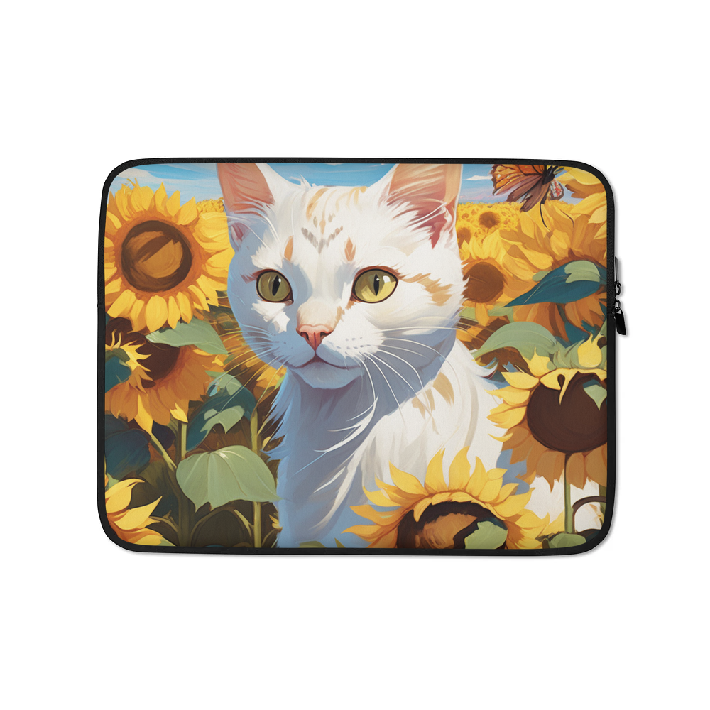 PugMug Custom White Exotic Cat Laptop Sleeve