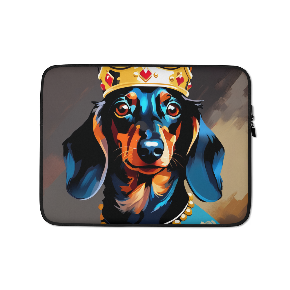 PugMug Custom Black Dachshund Laptop Sleeve