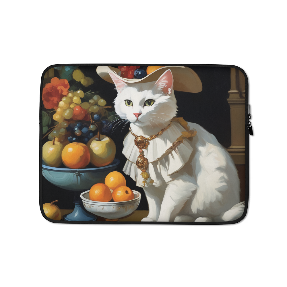 PugMug Custom White Companion Cat Laptop Sleeve