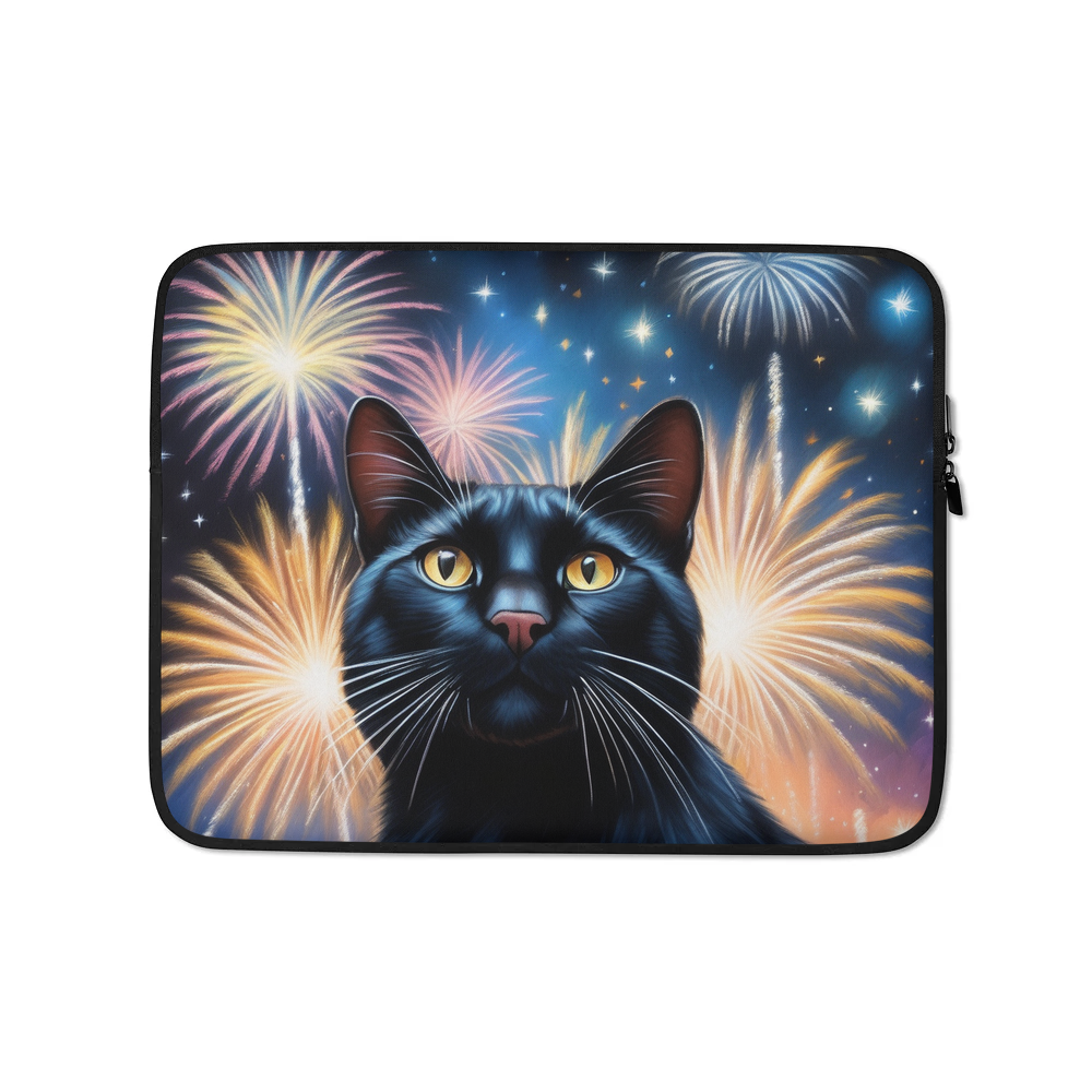 PugMug Custom Black Exotic Cat Laptop Sleeve